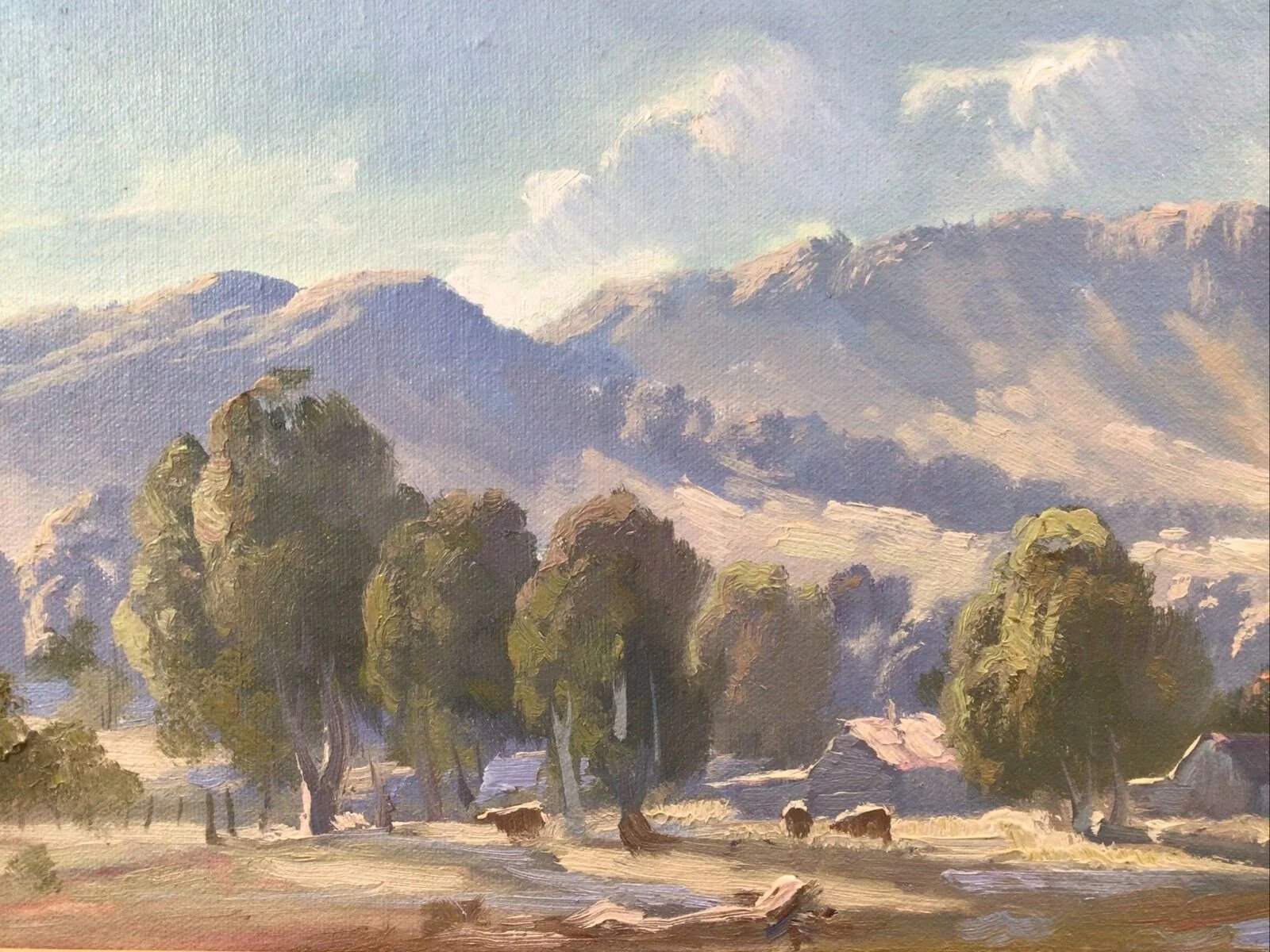 本物　油絵　オーストラリア　HAG Heerrings 絵画？ H.A.G Heerings Framed Landscape Oil Painting — Hatherley Fine Art